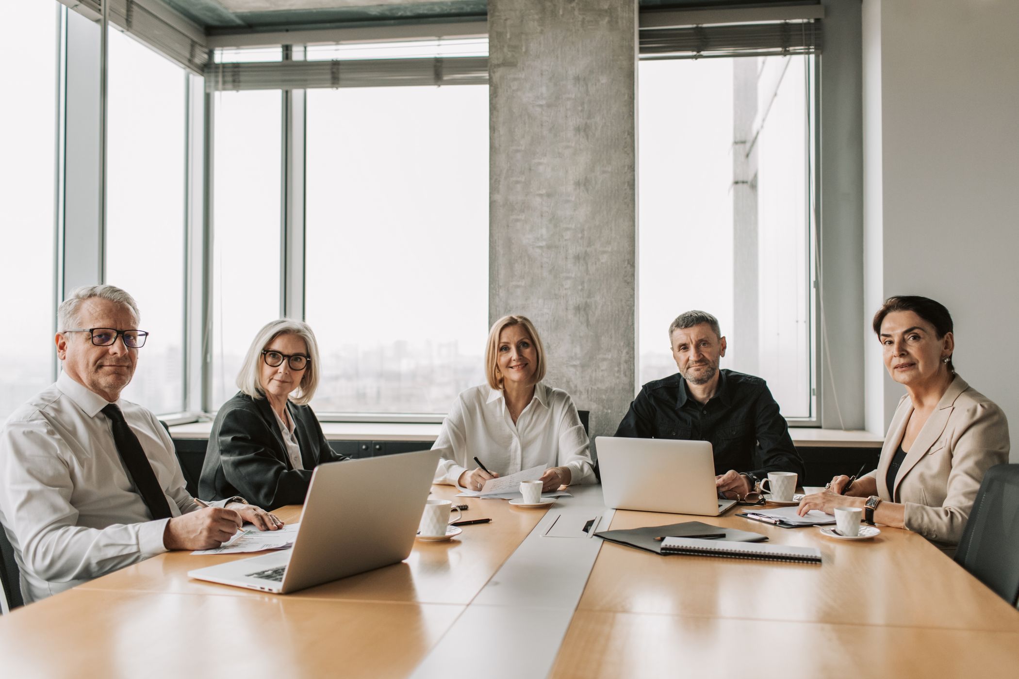 Healthcare board of directors meeting