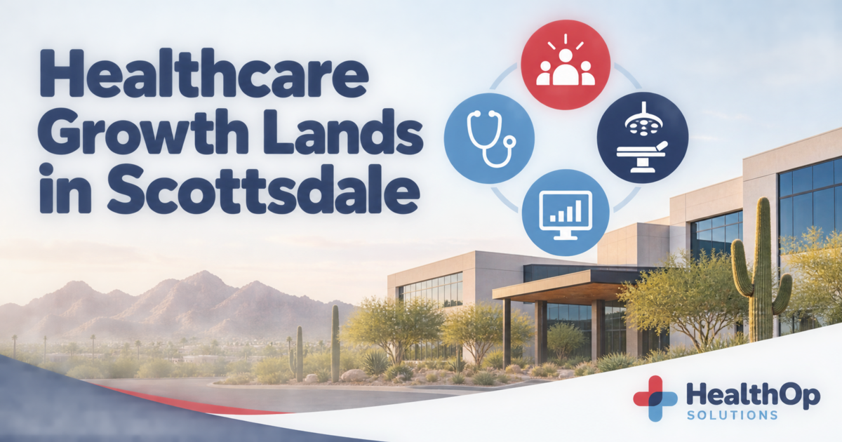 Lifekind Health Scottsdale Healthcare Jobs Branded illustration of a Scottsdale healthcare headquarters connecting clinical, technology and corporate teams